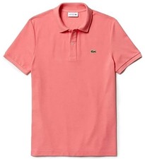 LACOSTE  Men’s 100% Cotton Pink Slim Fit Polo Shirt Size L-5