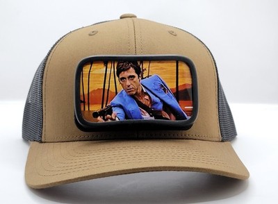 Scarface Tony Montana Hat , Peralta Hat, Removable Metal Patch, Snapback