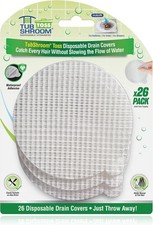 TubShroom Toss 26pk Disposable Drain Covers - Hair Catcher Mesh Sticker Strainer