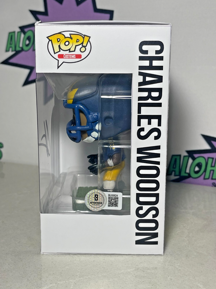 CHARLES WOODSON SIGNED MICHIGAN WOLVERINES FUNKO CUSTOM BECKETT