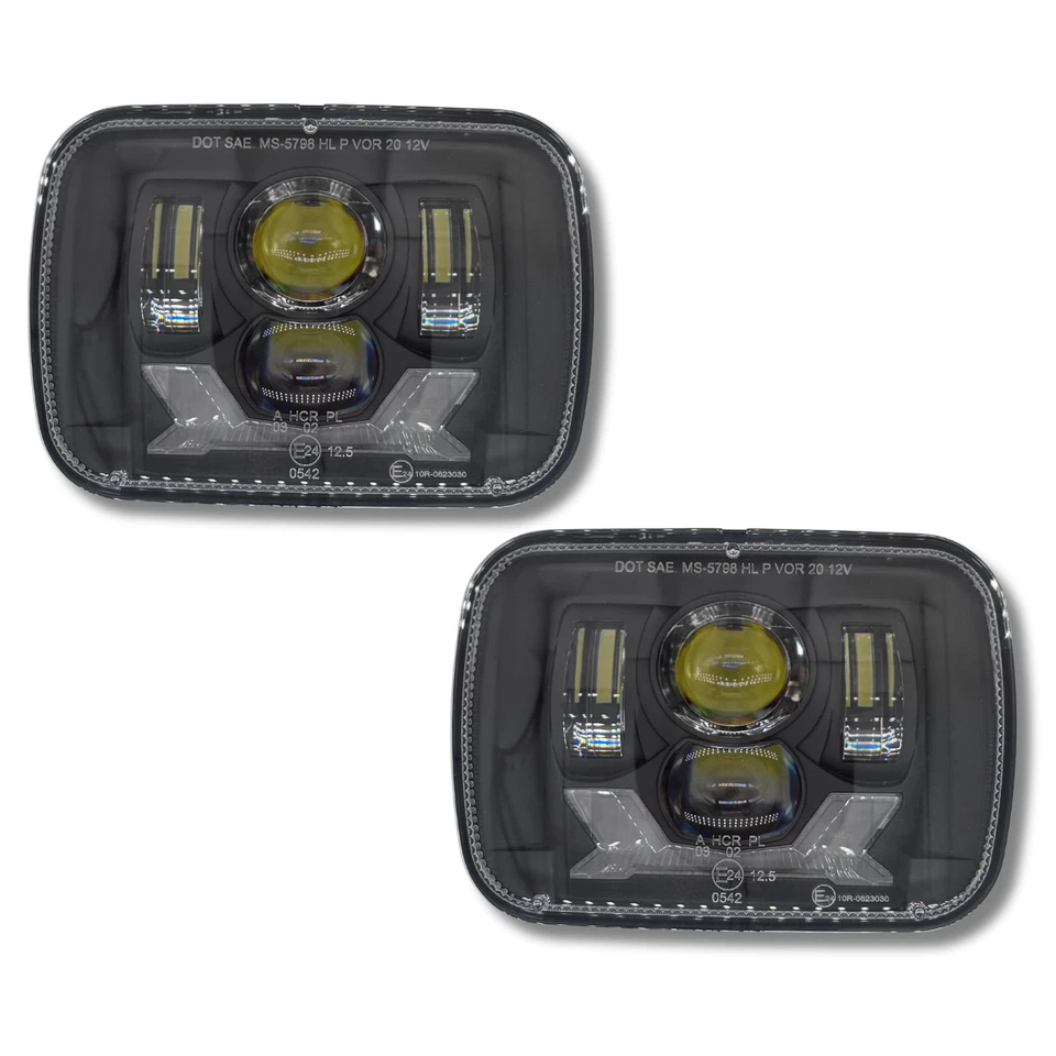 2 Faros LED homologados 5x7 12-24V Nissan Patrol Jeep Toyota Suzuki 4x4 Offroad - Imagen 2 de 4