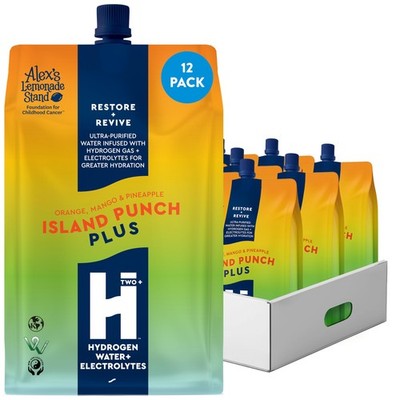 HTWO Plus Molecular Hydrogen Water with Electrolytes, Island Punch Flavored, ...
