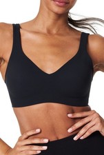 New Women's SPANX 50474r Black Low Impact Sports Bra Size