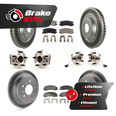 Front Rear Hub Bearing Coated Disc Brake Rotor And Pad Kit (10Pc) For Super 5.3L