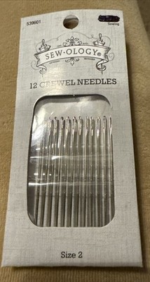 Sew-ology 12 Crewel Needles Size 2 NEW