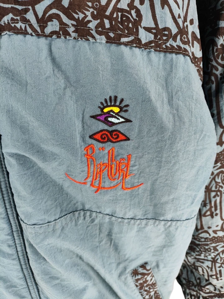 Ripcurl Vintage Bomber Beach Embroidered Surf Hooded Jacket Men's Size XL 90s - Image 4 of 4