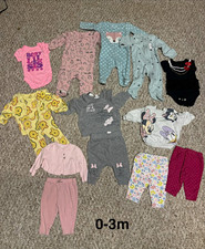Mix Baby Clothing Lot 0-9 Months Cotton Blend Multicolor Animals Mixed Pattern