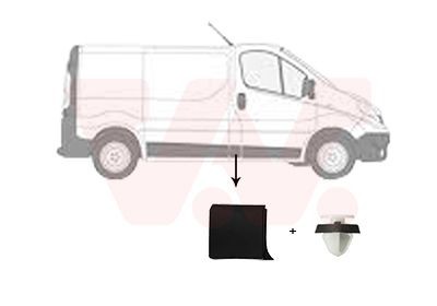 VAN Wezel Zier-/Schutzleiste, Seitenwand 4396424 Passend FüR Fiat Opel Renault-image