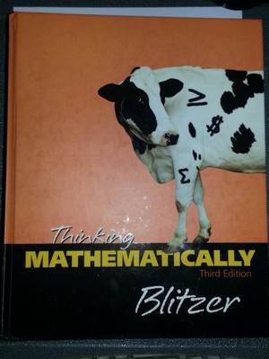 Thinking Mathematically - hardcover Robert F. Blitzer