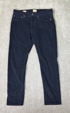 J Crew 484 Slim Corduroy Pants Men Size 30x30 Navy Blue Measures: 31x29