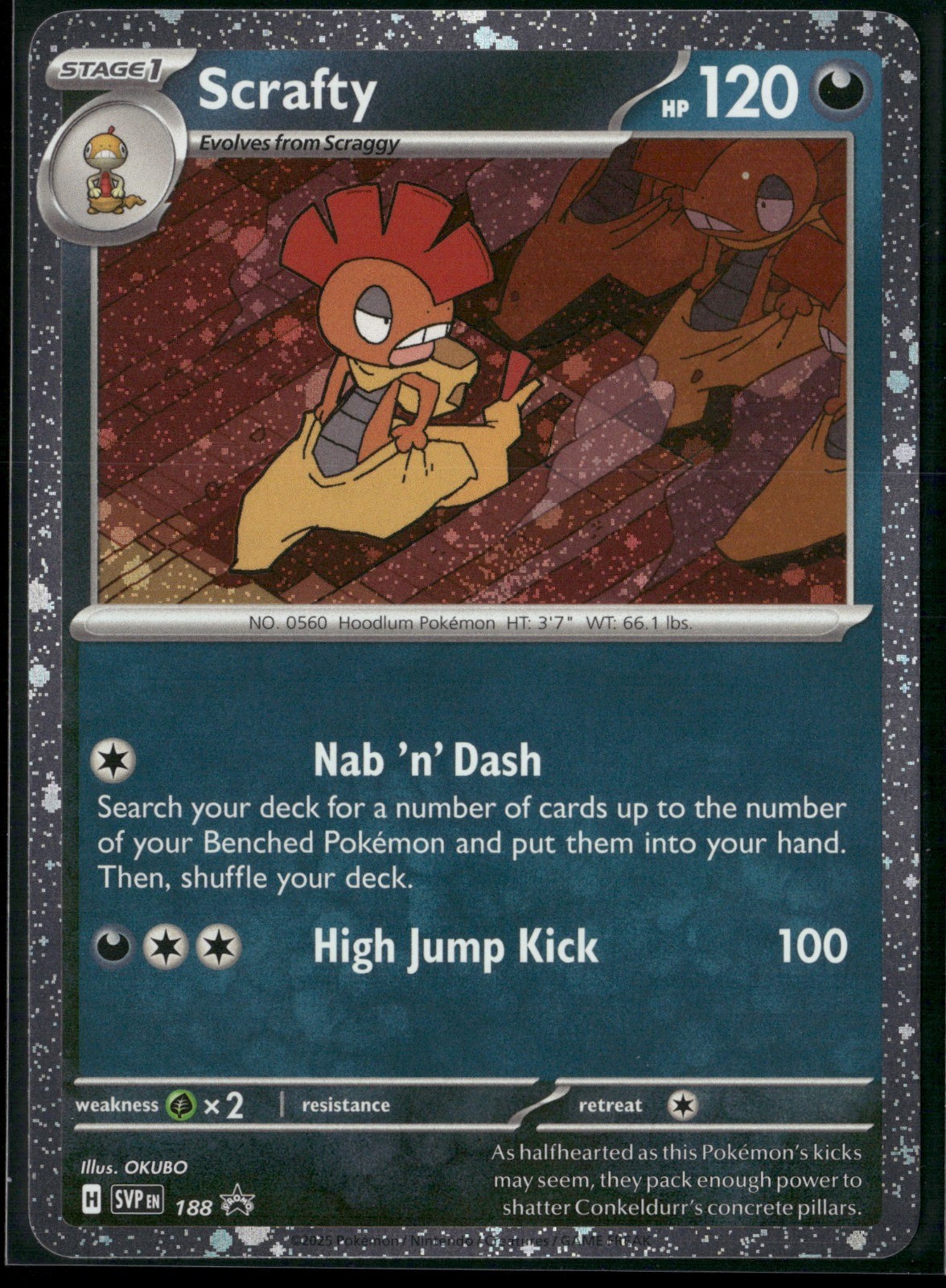 Scrafty - (Cosmos Holo) Holo Promo SV: Scarlet & Violet Promo Cards 188 NM