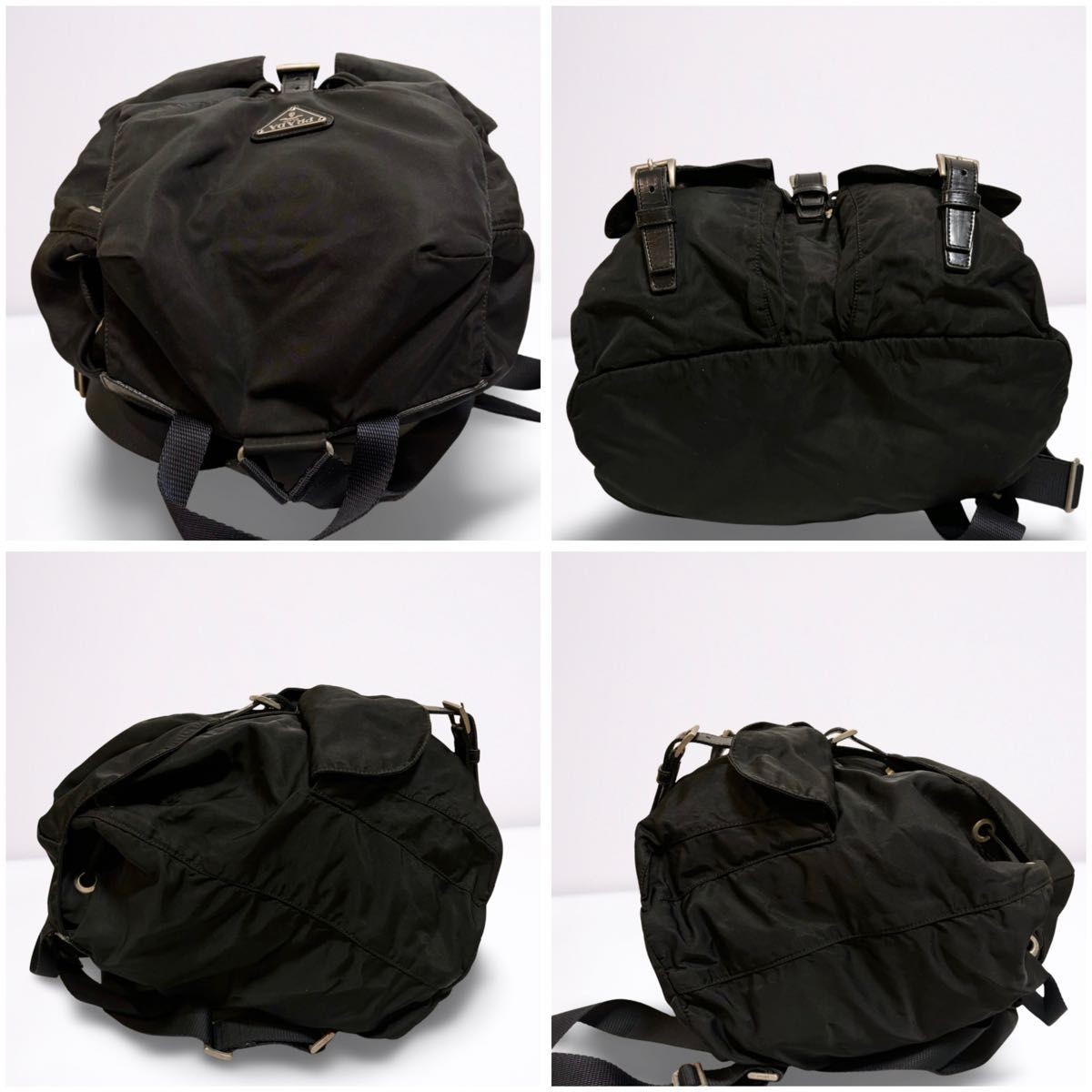 PRADA backpack triangular logo plate nylon leathe… - image 6