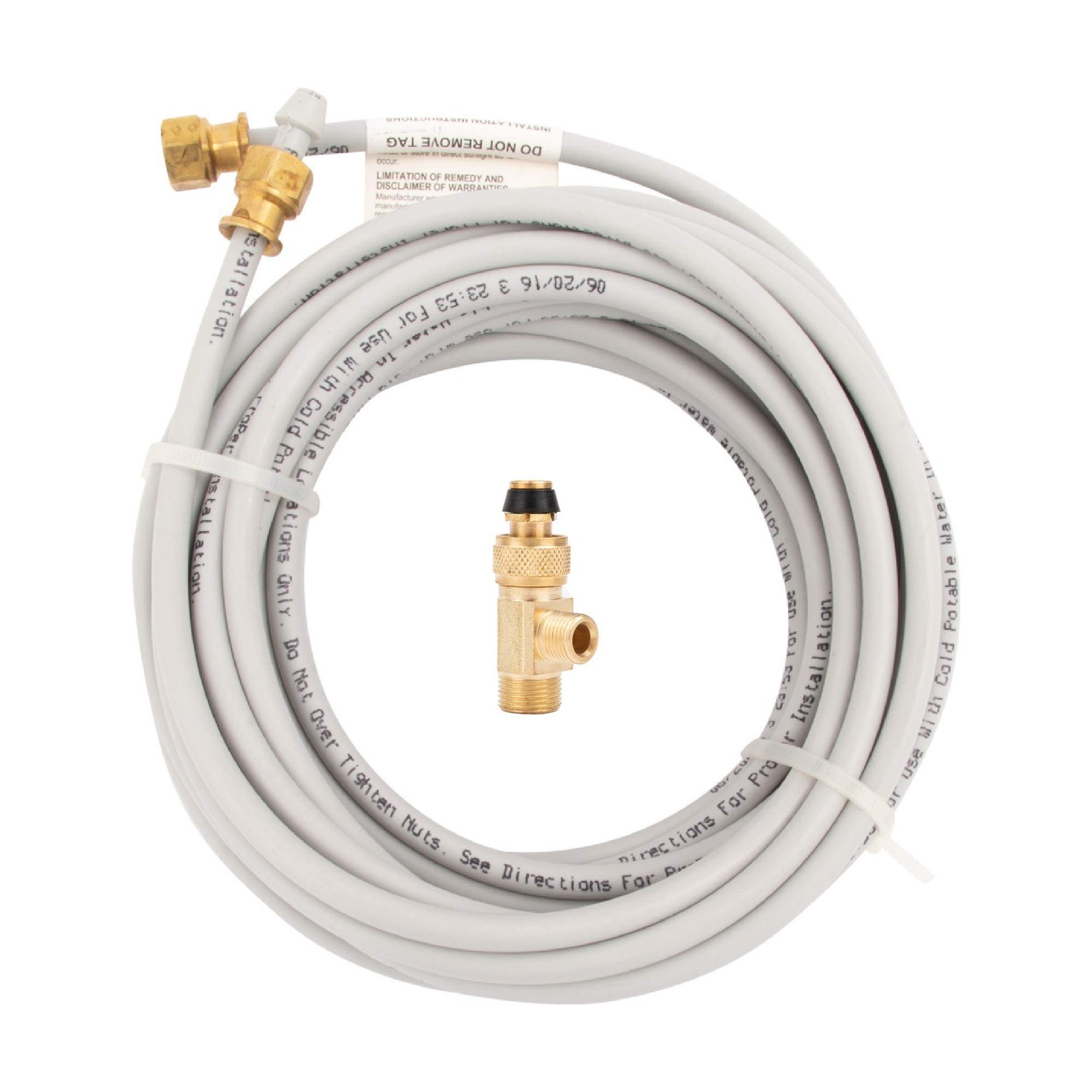 Ice Maker Installation Kit with 25ft PEX Tubing and Water Line Connectors
