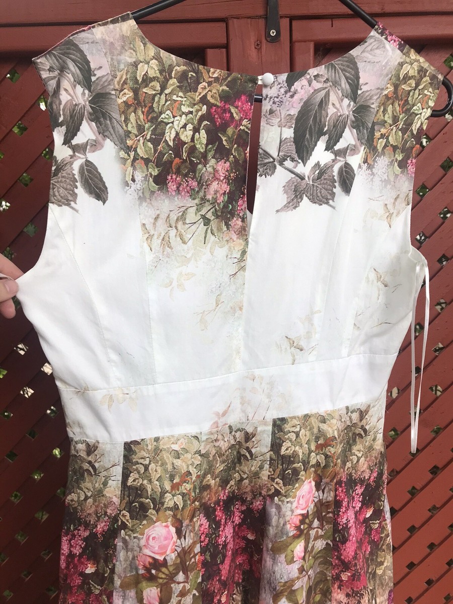 Phase 8 Beautiful Retro Vintage Inspired Fit And Flare Floral Dress Sz 16 |  eBay