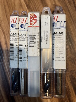 TruCut & Deming Black & Gold hss 9/16  X 1/2  Shank 6  Overall 3  Drilling depth