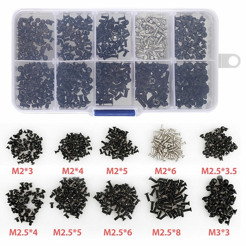 500pcs Laptop Notebook Computer Screw Kit Fit For IBM HP Dell Lenovo Samsung BE# - Afbeelding 3 van 9