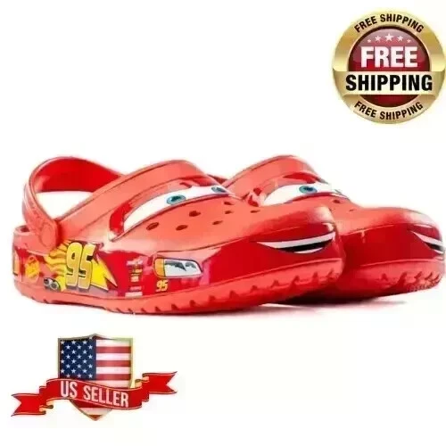 NEW Lightning McQueen Crocs Clog Adult Shoe Limited Classic Disney No Lightup - Image 2 of 4
