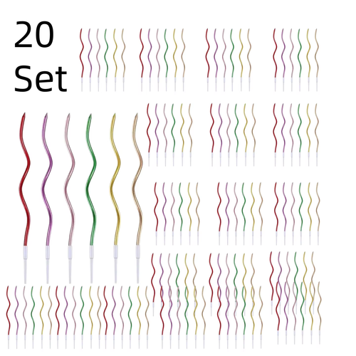 6/12/48Pcs/1Case Birthday Candles Spiral Cake Candles Long Thin Cake Candles for