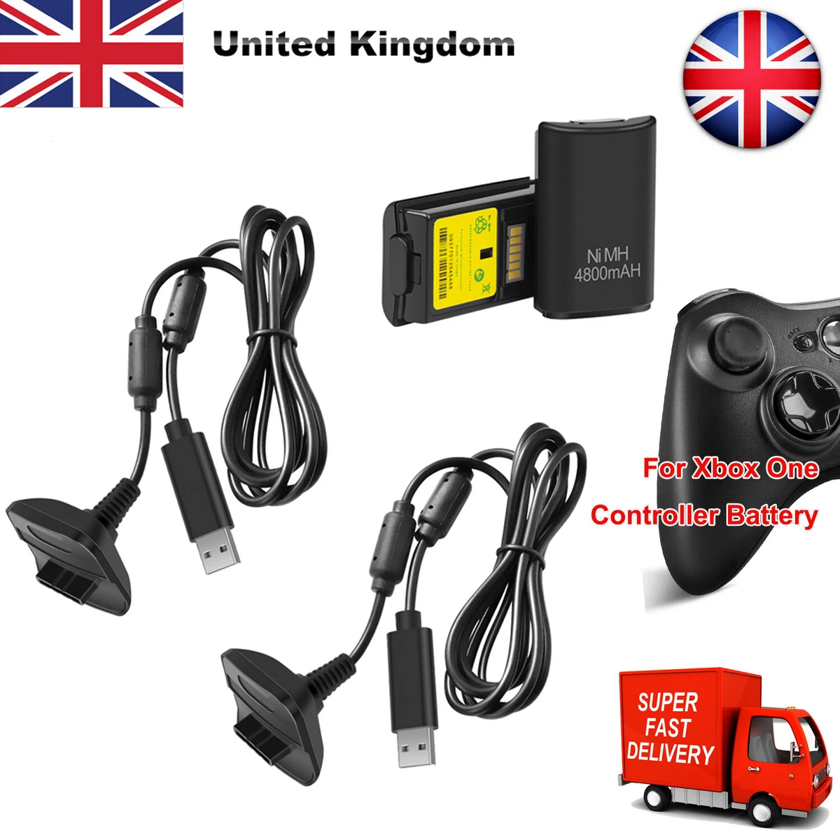 Xbox 360 Official Quick Charge Kit White OEM Microsoft With 2 Batteries Included | Achetez sur