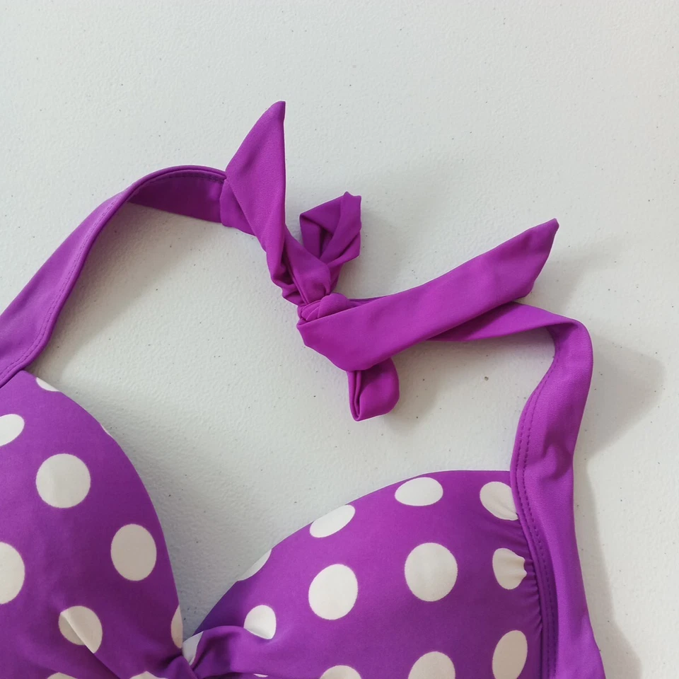 Sujetador MUDD a lunares para mujer talla XS (0-2) cuello halter Foto 4 de 4