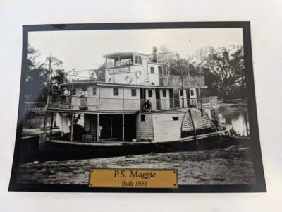 Old post card Postcard - Rod Williams Riverboat Collection P.S. Maggie Ltd ed