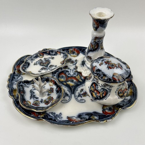 Antique 5 Piece Jewelry/vanity Set Cromer 1790 K&C Late Mayers Losol Ware Rare - Picture 1 of 12