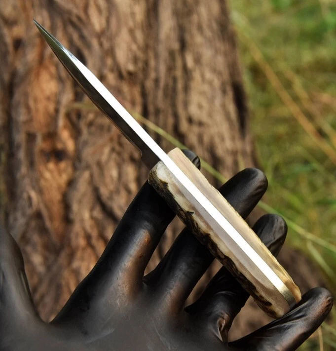 Cuchillo de hoja fija vintage con mango Ram EE. UU. | Lote de cuchillos | Afilador de cuchillos | Exterior Foto 4 de 4