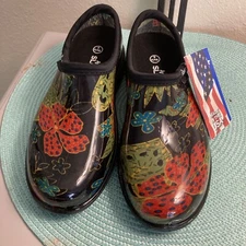 Sloggers Women’s Waterproof Gardening Shoes Multicolor with Flowers Sz 6 NWT