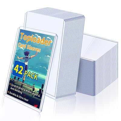 hard plastic baseball card sleeves 200 Plastic, Arjiekwei 3"X 4" Cards Protectors Plastic, Trading Card Holder for Trading Sports Baseball Football Game Cards (100 Hard Sleeve + 100 Soft Sleeves) : Toys & Games free PVC 200 Card Sleeves Hard Plastic,
