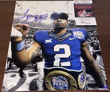 Trevone Boykin Signed Autographed 11x14 Photo TCU Horn Frogs JSA N