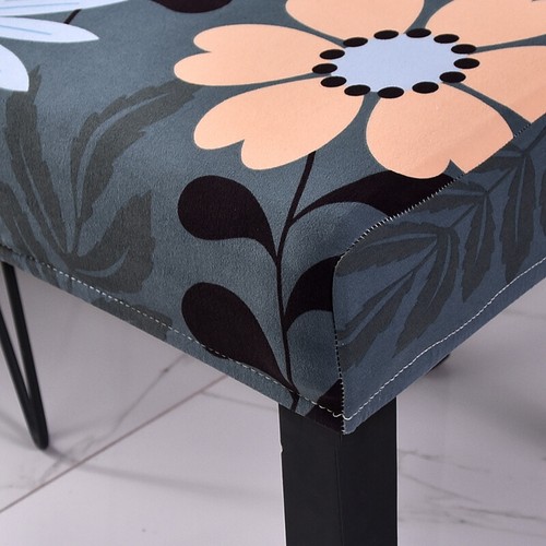 1Pcs Stretchy Dining Chair Covers Floral Printed Seat Slipcovers Home Decor - Imagen 7 de 25