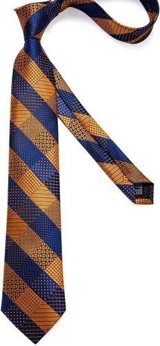 Elegant Silk Necktie, Pocket Square, and Cufflinks Set for Weddings & Parties - Picture 6 of 9