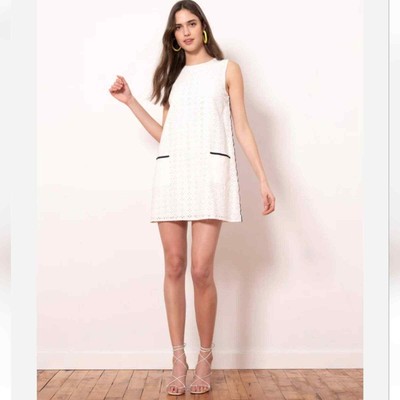 Donna Morgan Eyelet Embroidered Babydoll Sleeveless Dress Size 8