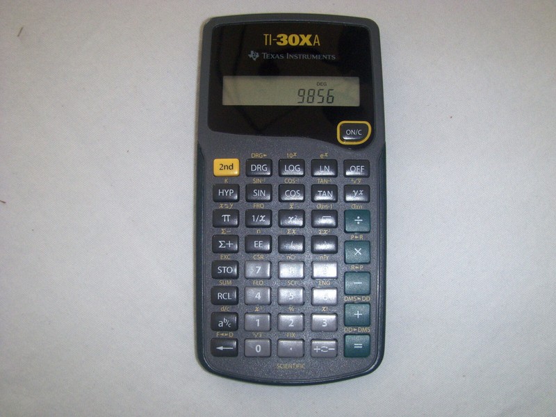 Texas Instruments TI-30XA Solar Scientific Calculator Black Works Great
