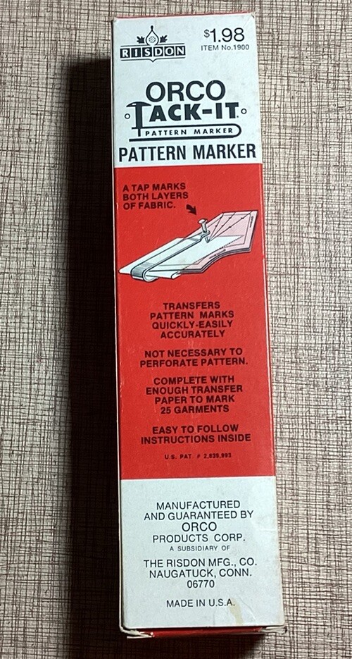 Vintage TACK-IT Pattern Marker Made In USA Orco Products Metal Sewing Tool