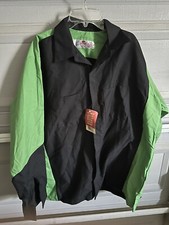 Red Kap Crew Shirt Automotive Technician Mechanic Industrial Work Longsleeve L