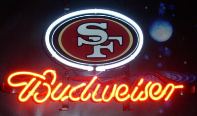 San Francisco 49ers 17''x14'' Neon Light Lamp Sign Man Cave Beer Bar Wall Decor