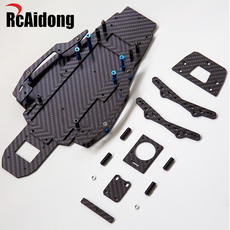 Tamiya RC Chassis カーボンファイバー Carbon Fiber Chassis Frame Kit for Tamiya DT-04 Fighter