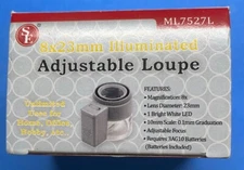 Sona Enterprises ML7527L 1-1/4" 8x Illuminated Adjustable Focus Magnifier