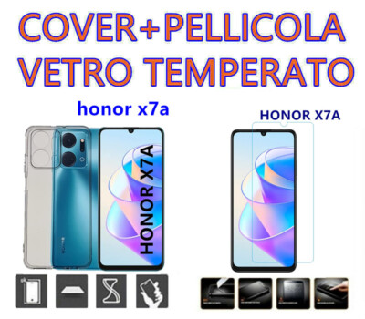 Coque pour Honor X7a 6.75 Étui en Silicone TPU Souple - Bleu Saphir
