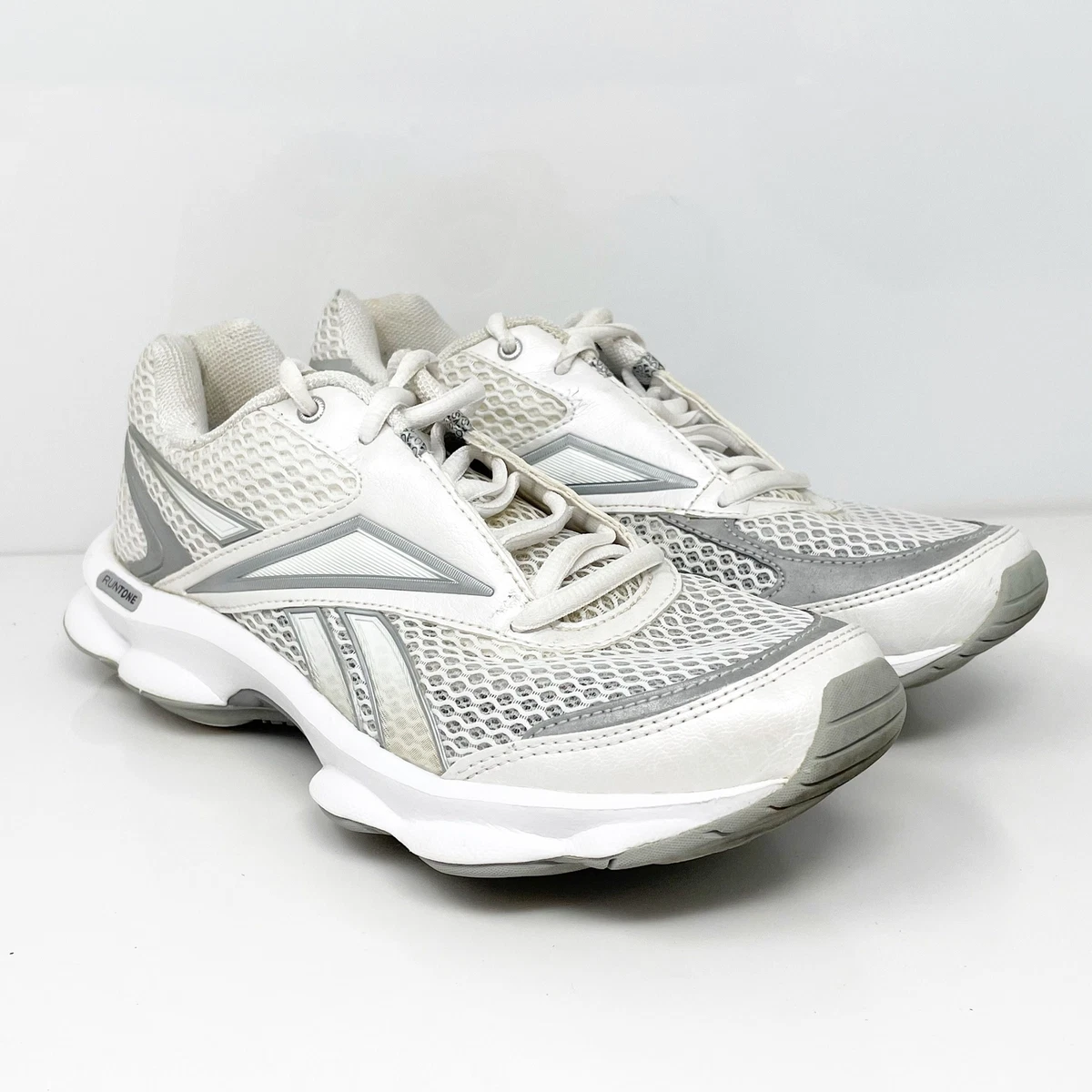 Reebok Womens Runtone 1 J22001 White Running Shoes Sneakers Size