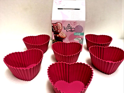 Silikomart Silicone Wonder Cakes LOVE ~ 6 Hearts ~ NIP  /Made in Italy