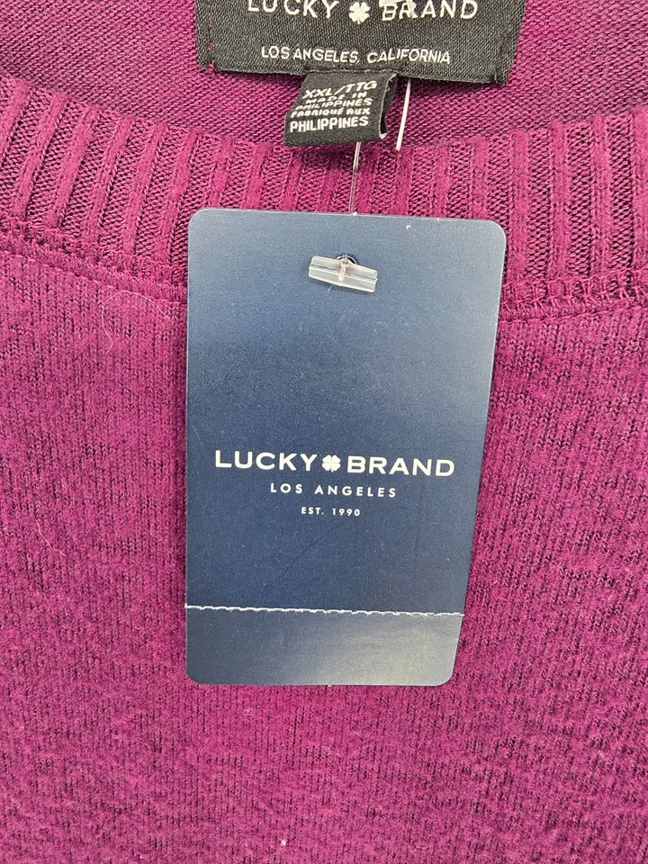 Lucky Brand Size 2XL Womens Sweater Purple Cozy Crewneck Knit Pullover NWT - Image 4 of 4