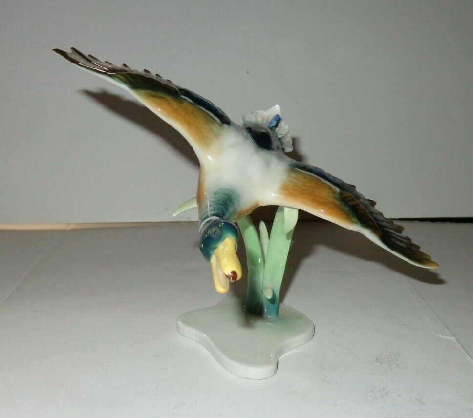 VINTAGE KAISER POTTERY PORCELAIN FIGURINE DUCK BIRD SIGNED