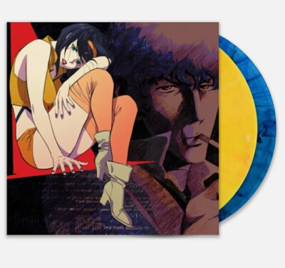 Cowboy Bebop Anime Soundtrack Vinyl Record 2xLP Mondo Yellow Blue