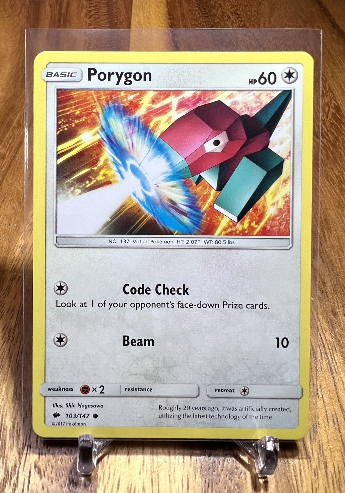 Porygon 103/147 Burning Shadows Pokemon Card NM