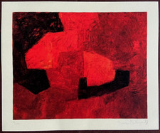 Serge Poliakoff Lithographie Moma Museum Sign. op Nummeriert A Bleistift Crayon