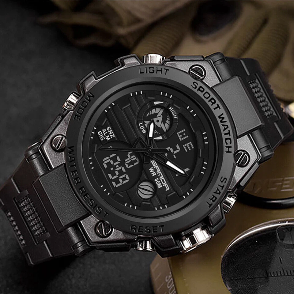 Men's Military Tactical LED Digital Sports Watch Waterproof Backlight Wristwatch - image 4 of 4