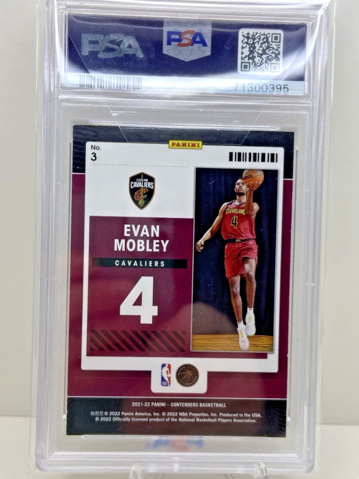 2021 Contenders Evan Mobley Cracked Ice ROTY RC 20/25 - Cavaliers PSA 8 Rookie - Image 3 of 3