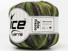 Greens Greys Aria Fresca Sheer Net Ribbon Yarn 78328 Ice Yarns 25g 174y DK Nylon
